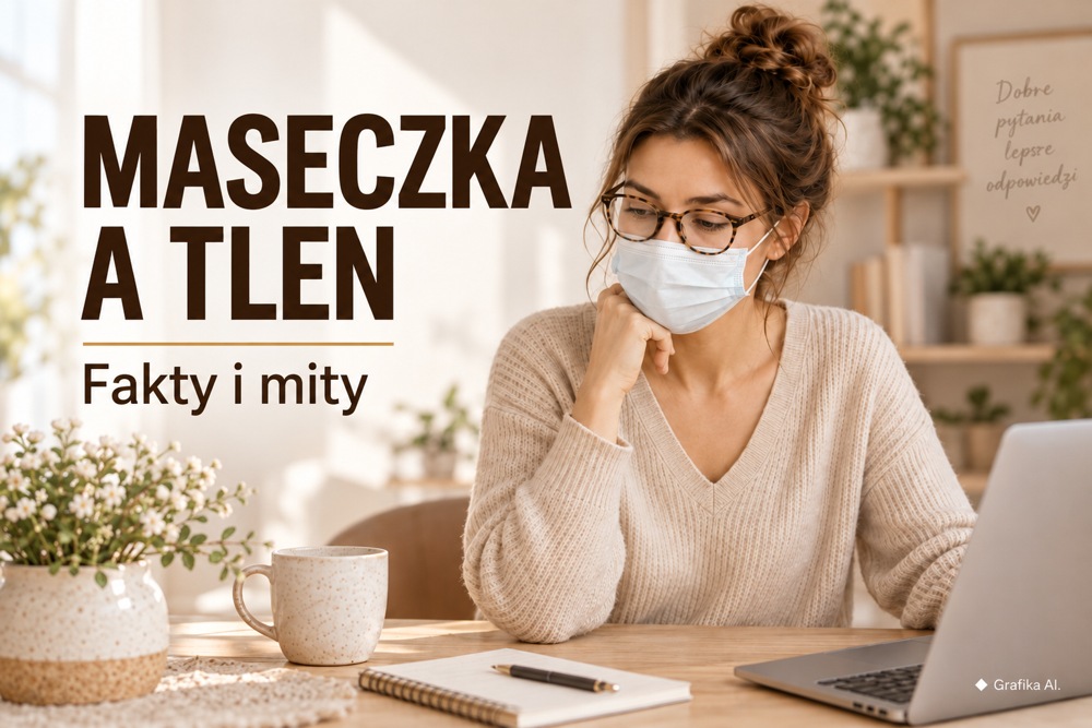 Czy noszenie maseczki powoduje niedotlenienie – ilustracja
