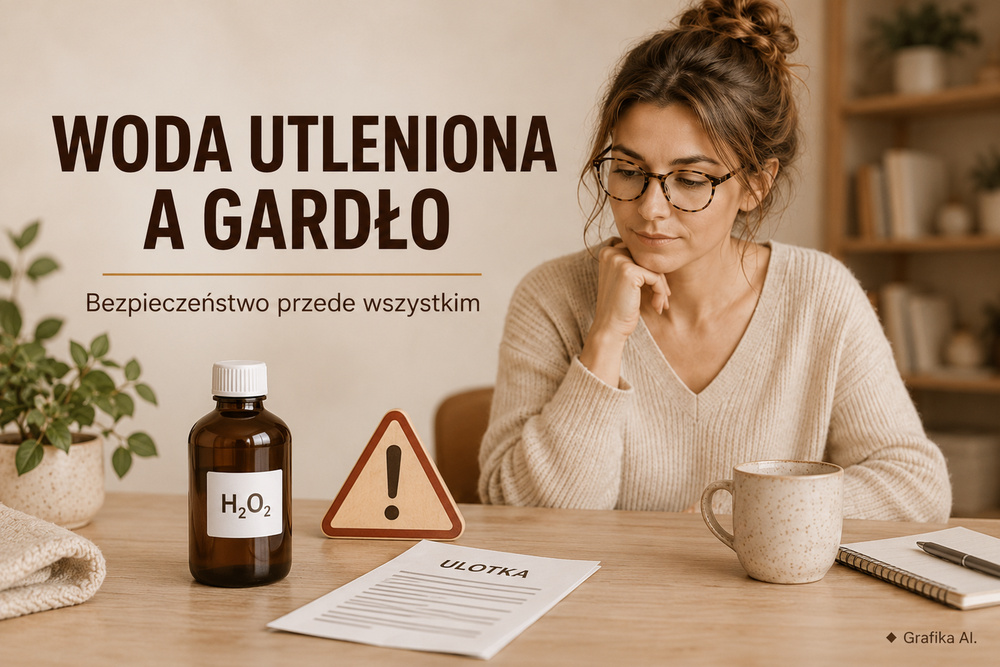 Czy płukanie gardła wodą utlenioną jest bezpieczne – ilustracja
